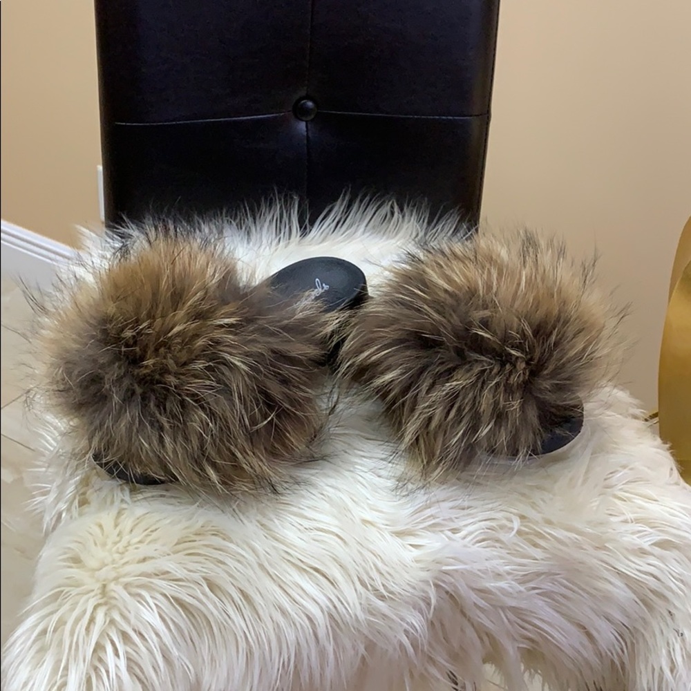 Brown Fur Sandals